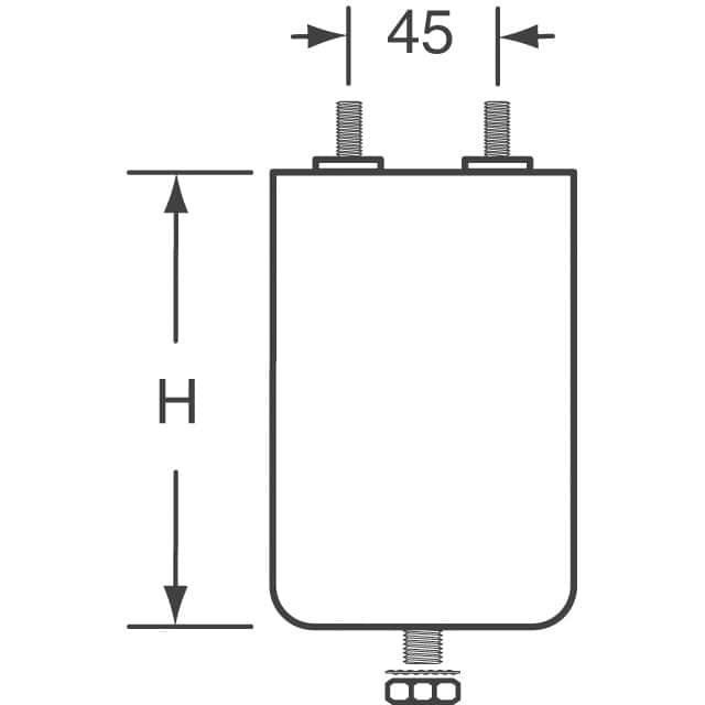 947C731K801CDMS Cornell Dubilier Electronics (CDE)  Capacitores de polímero de tantalio